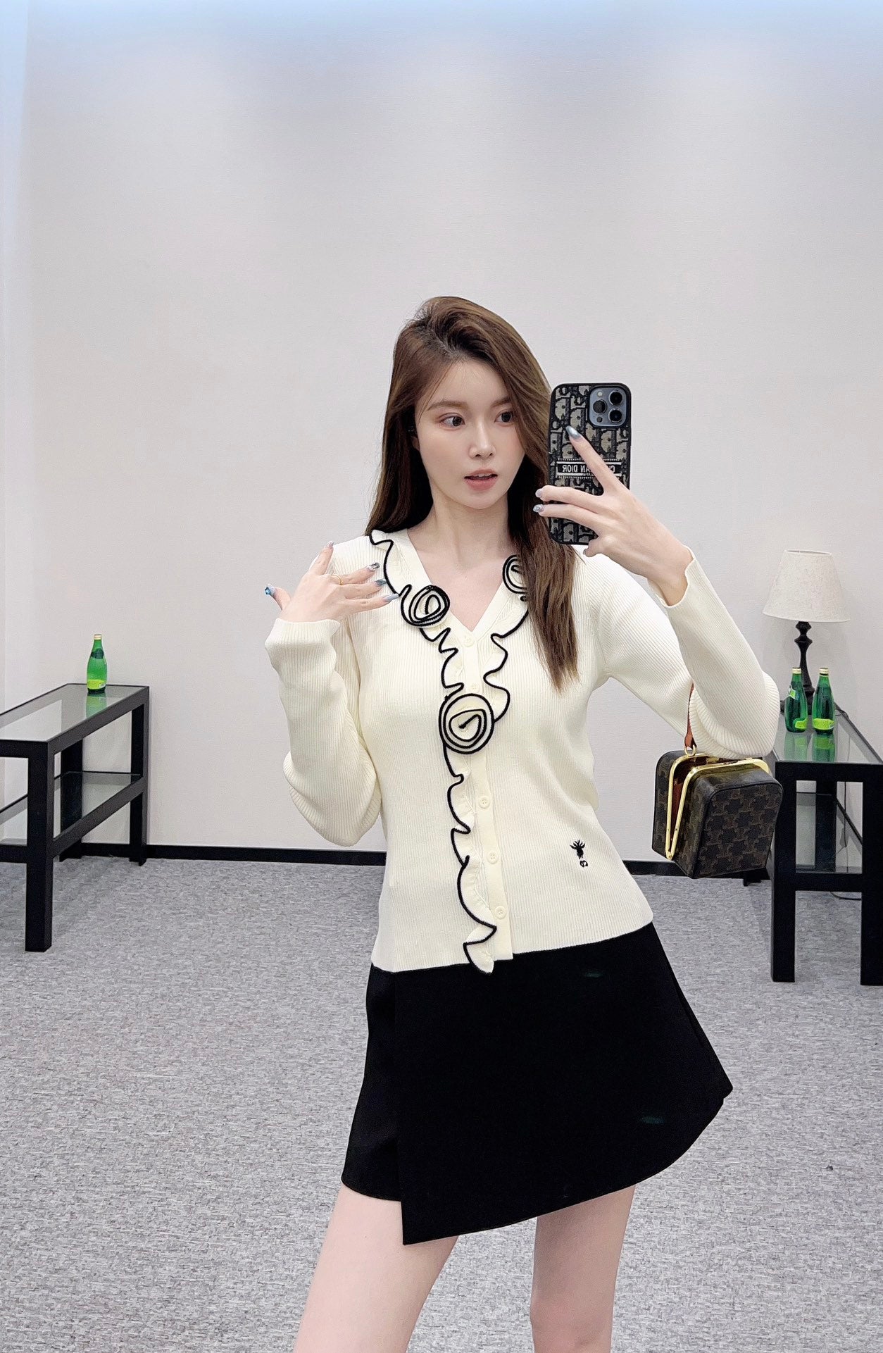 25 new product Flower knitted cardigan