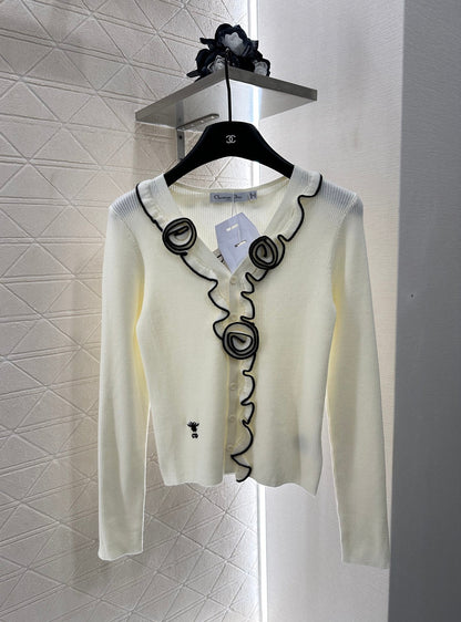 25 new product Flower knitted cardigan