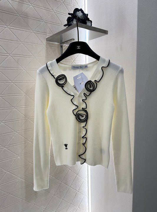 25 new product Flower knitted cardigan