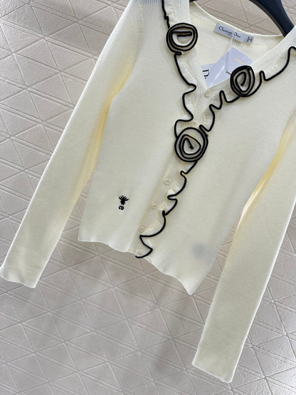 25 new product Flower knitted cardigan