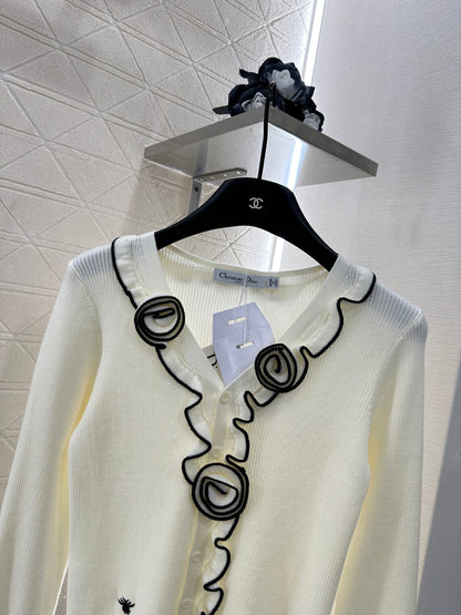 25 new product Flower knitted cardigan