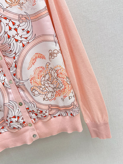 25fw printed cardigan