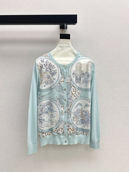 25fw printed cardigan