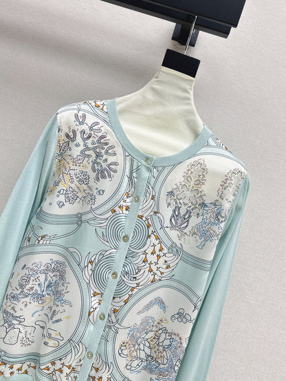 25fw printed cardigan