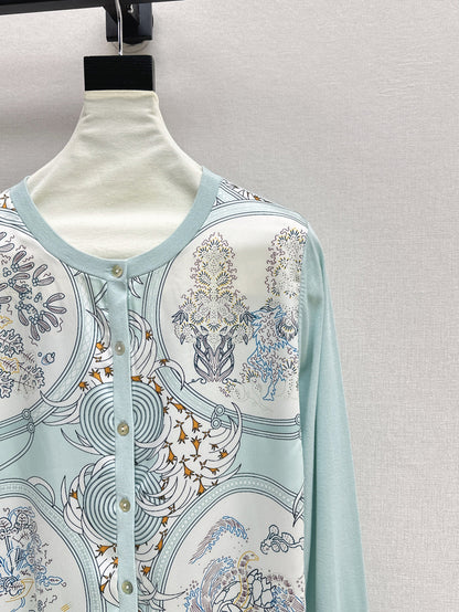 25fw printed cardigan