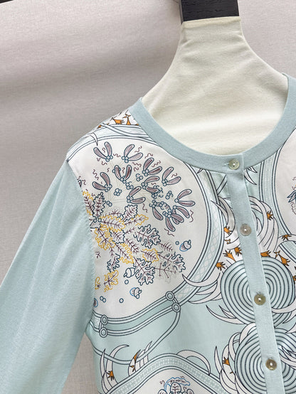 25fw printed cardigan