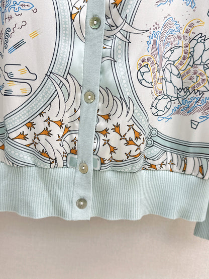 25fw printed cardigan