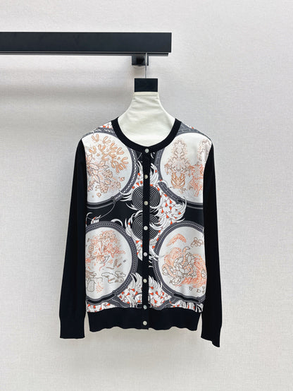 25fw printed cardigan