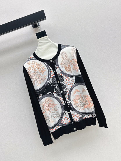 25fw printed cardigan