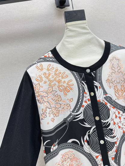 25fw printed cardigan