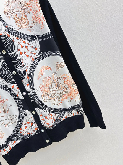 25fw printed cardigan