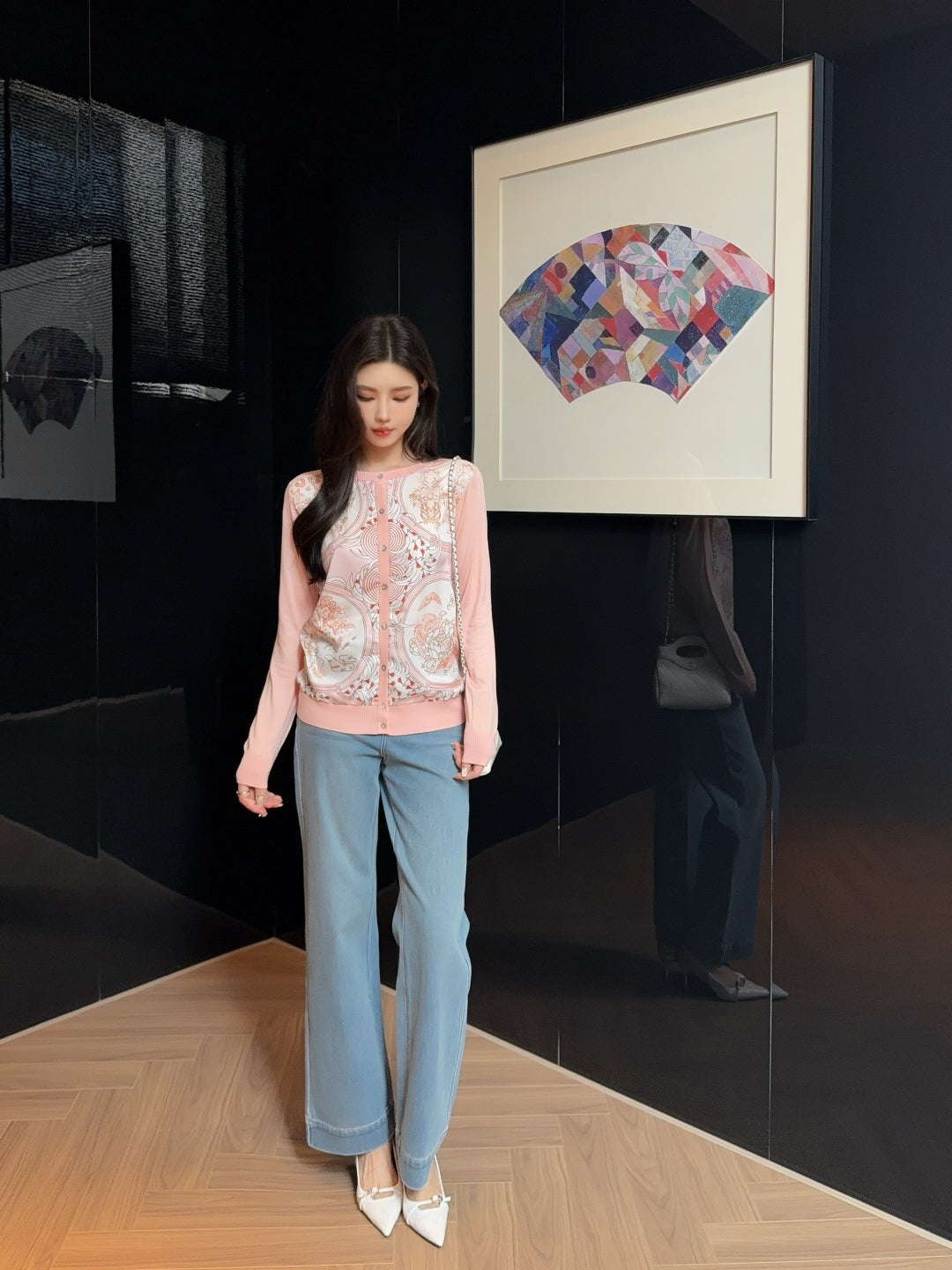 25fw printed cardigan