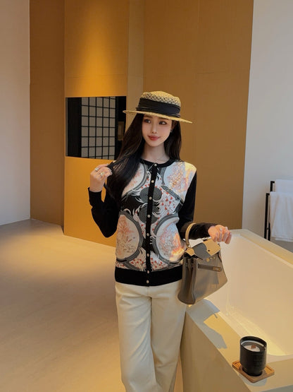 25fw printed cardigan