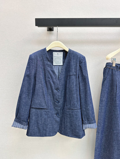 25fw denim blazer