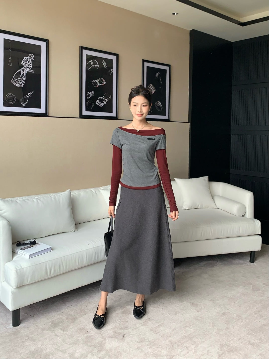 25fw off-shoulder shirt