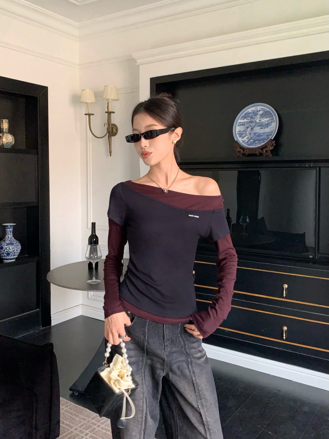 25fw off-shoulder shirt