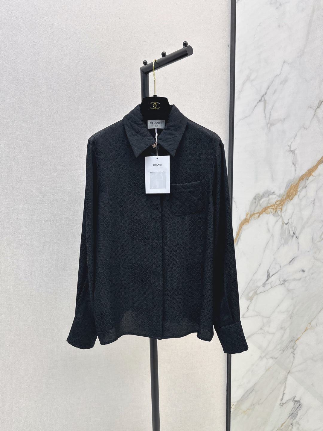 25fw jacquard silk shirt