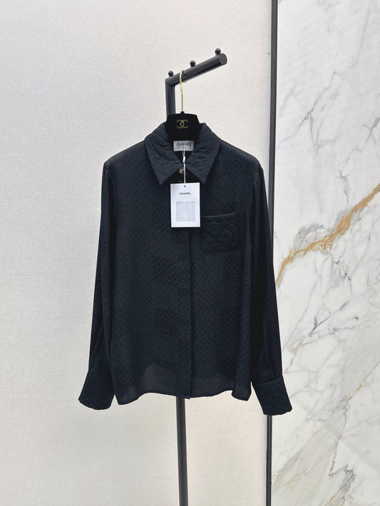 25fw jacquard silk shirt