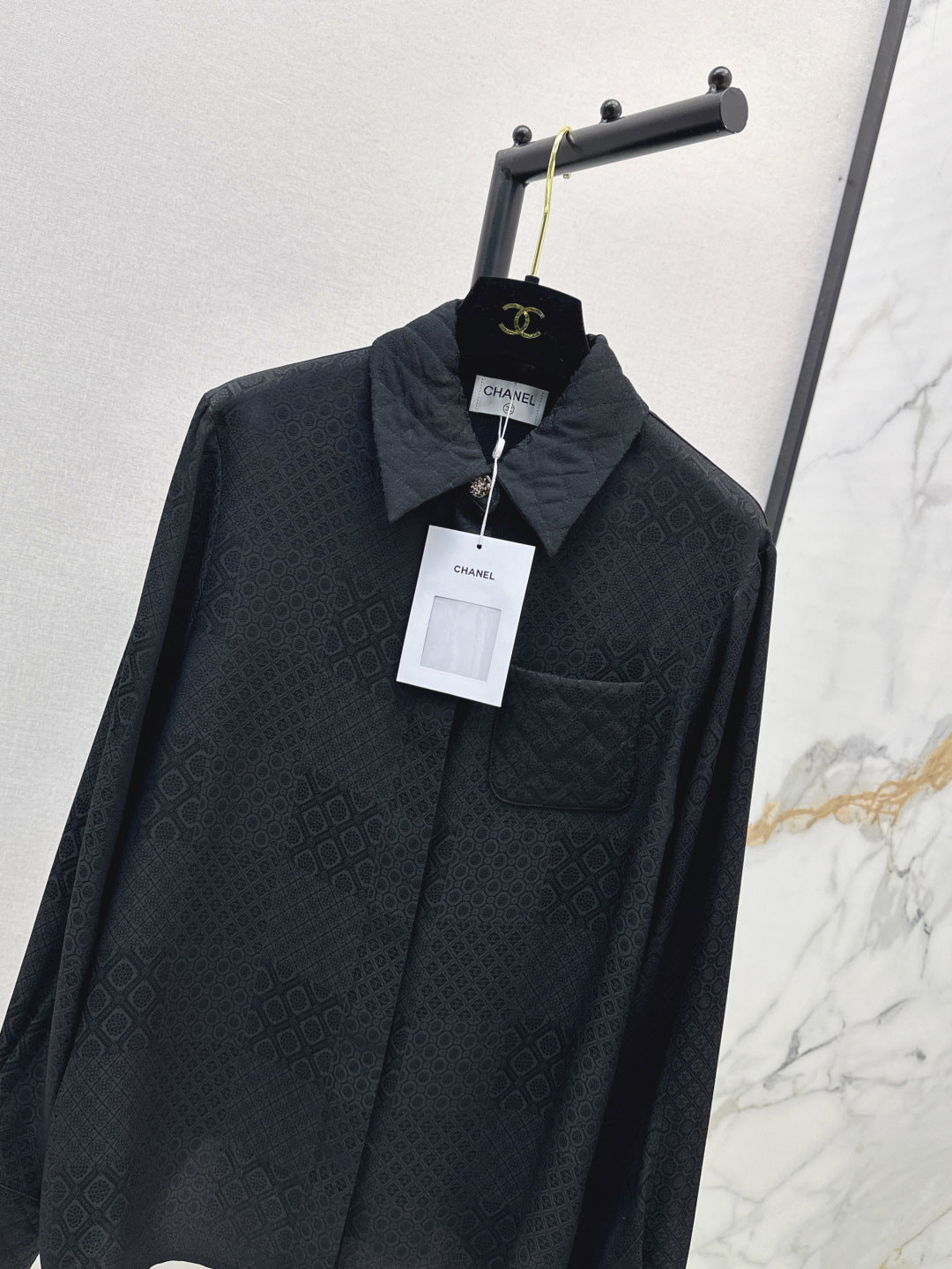 25fw jacquard silk shirt