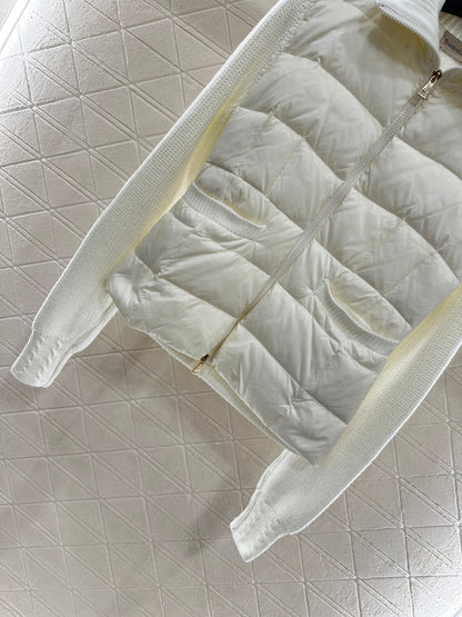 2025 Splicing method: stand up collar down jacket