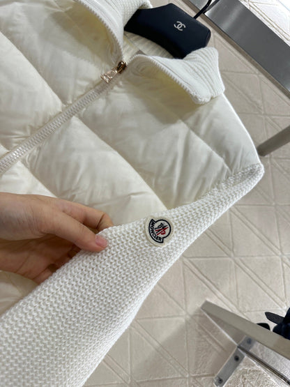 2025 Splicing method: stand up collar down jacket