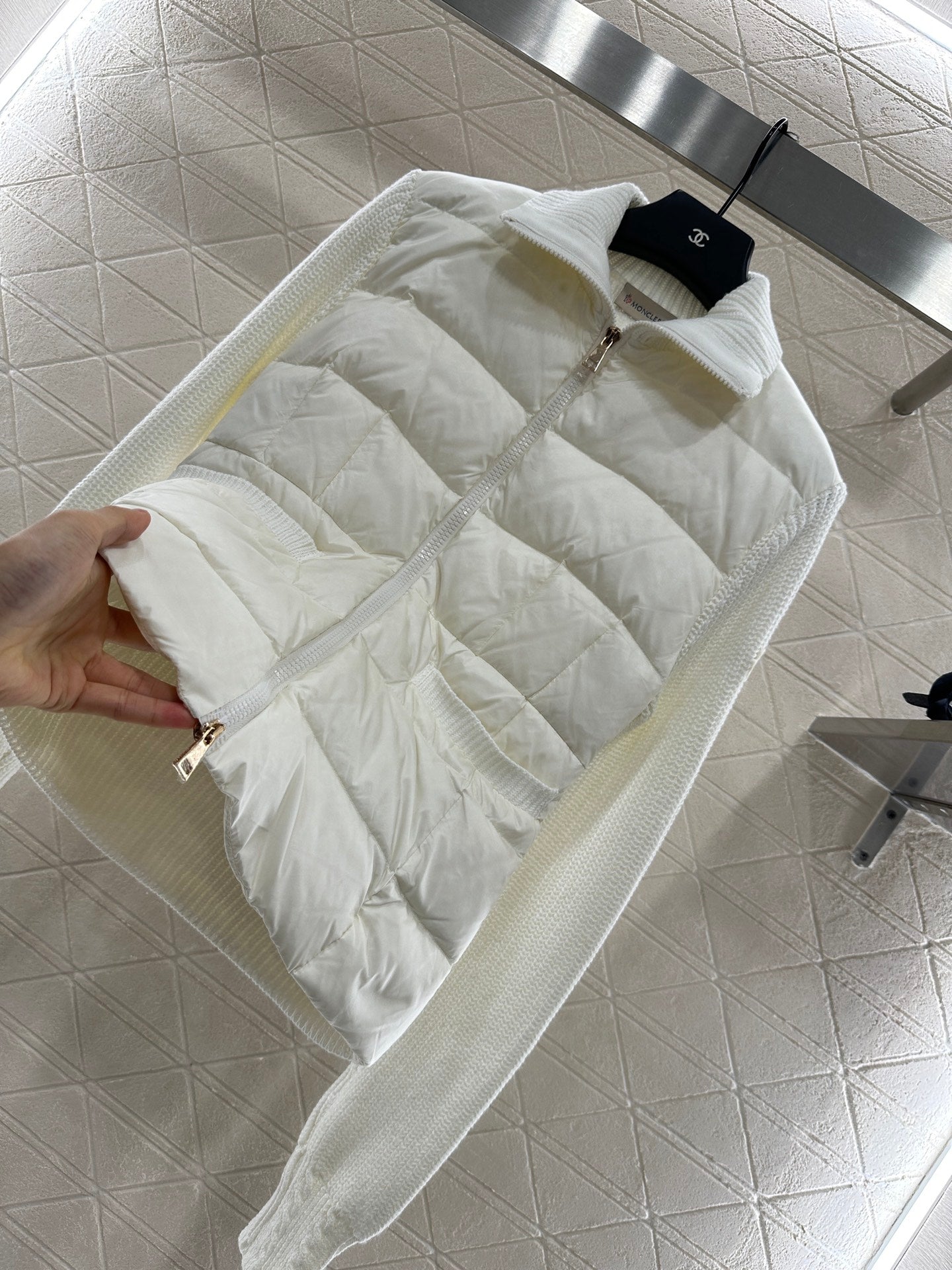 2025 Splicing method: stand up collar down jacket