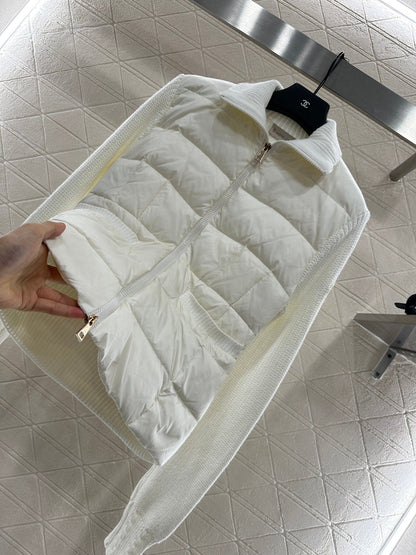 2025 Splicing method: stand up collar down jacket