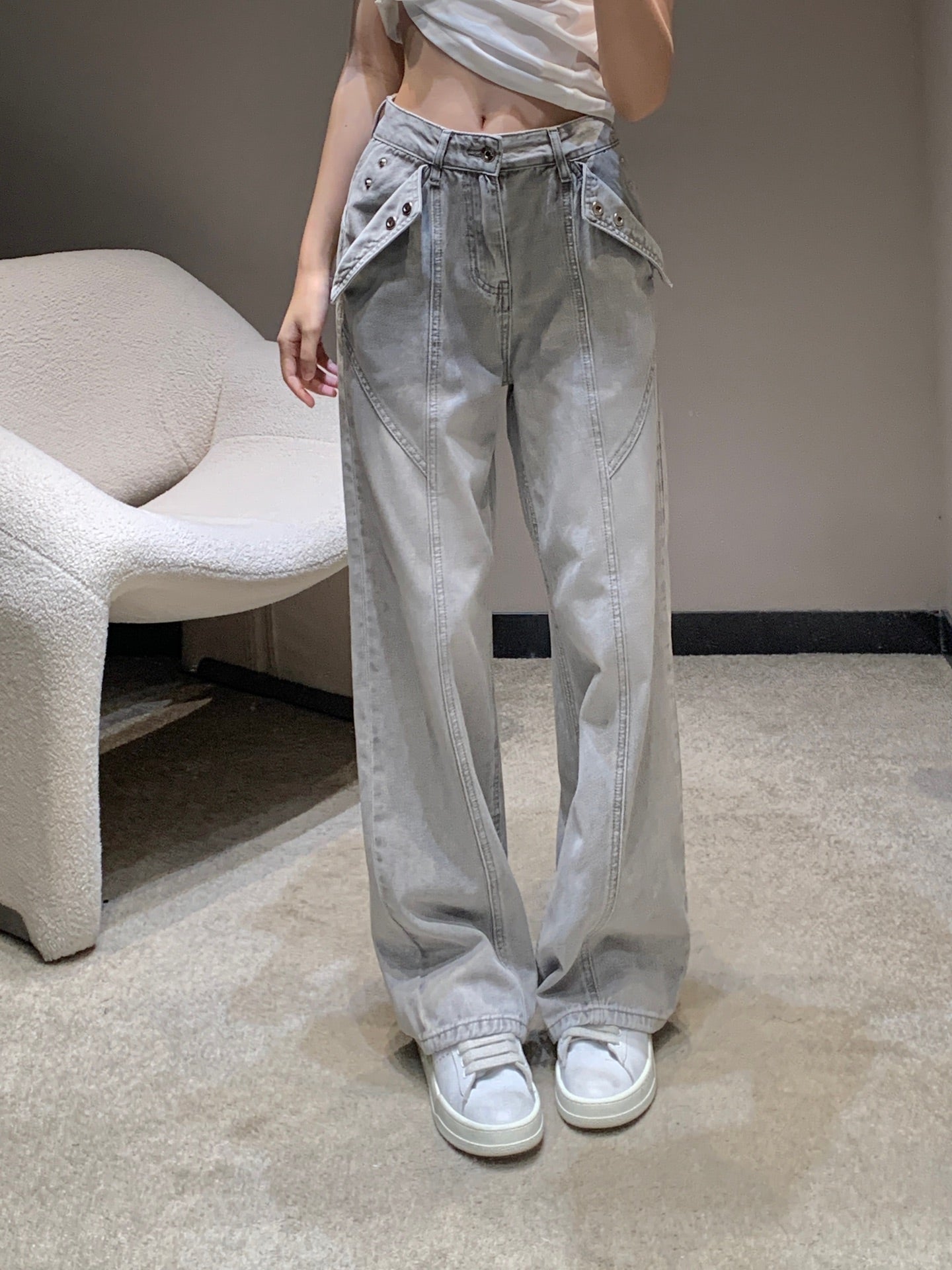 25ss embroidered jeans