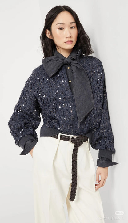 25fw embroidered cardigan