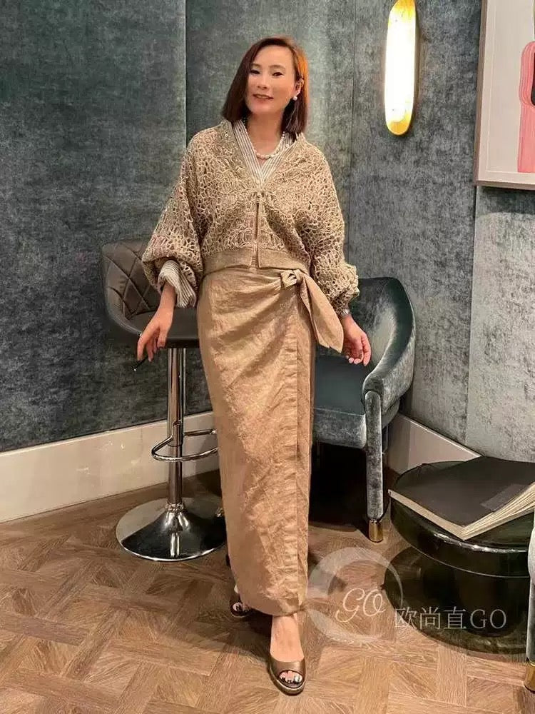 25fw embroidered cardigan