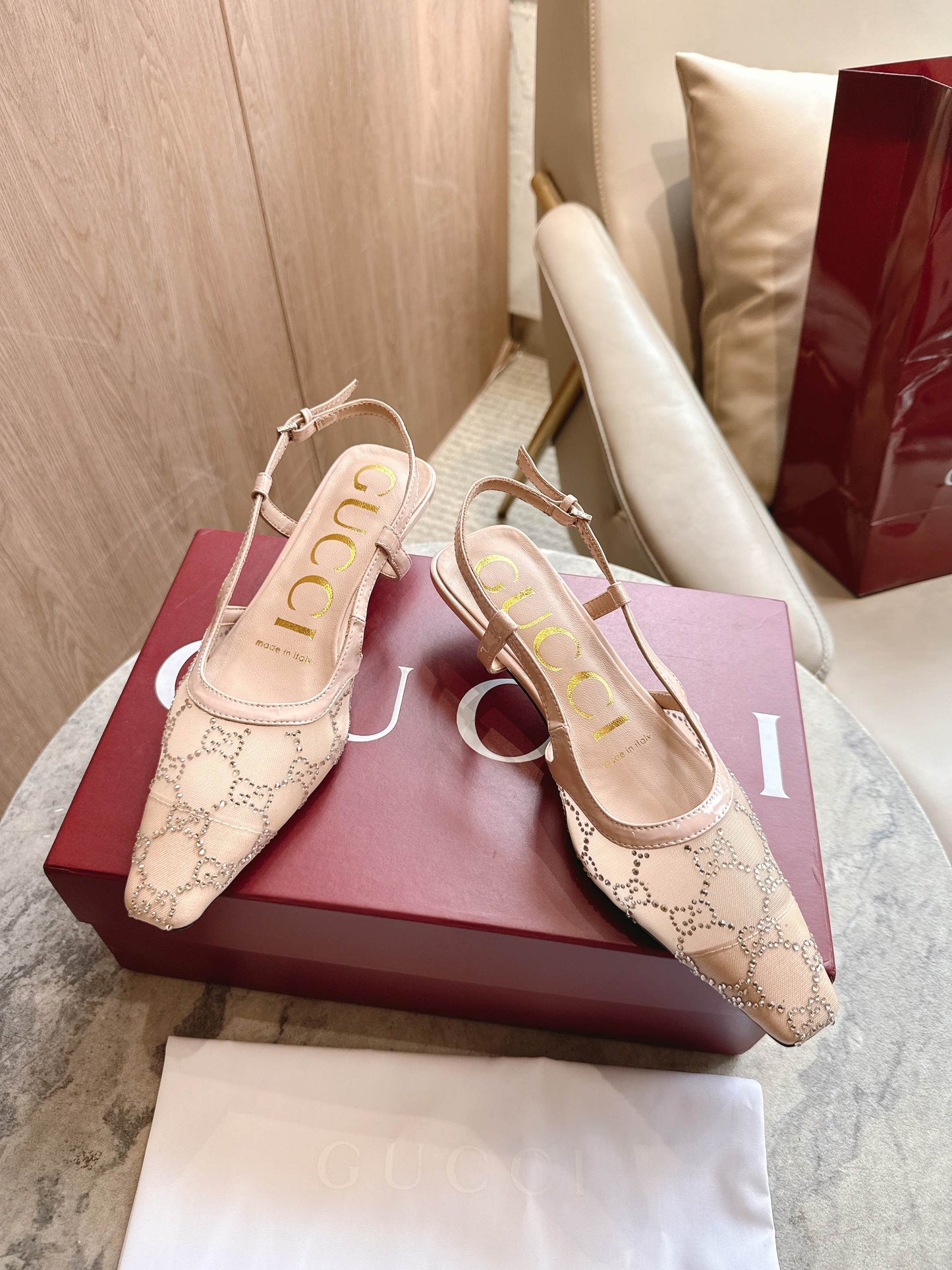 25fw  Mesh upper high heels