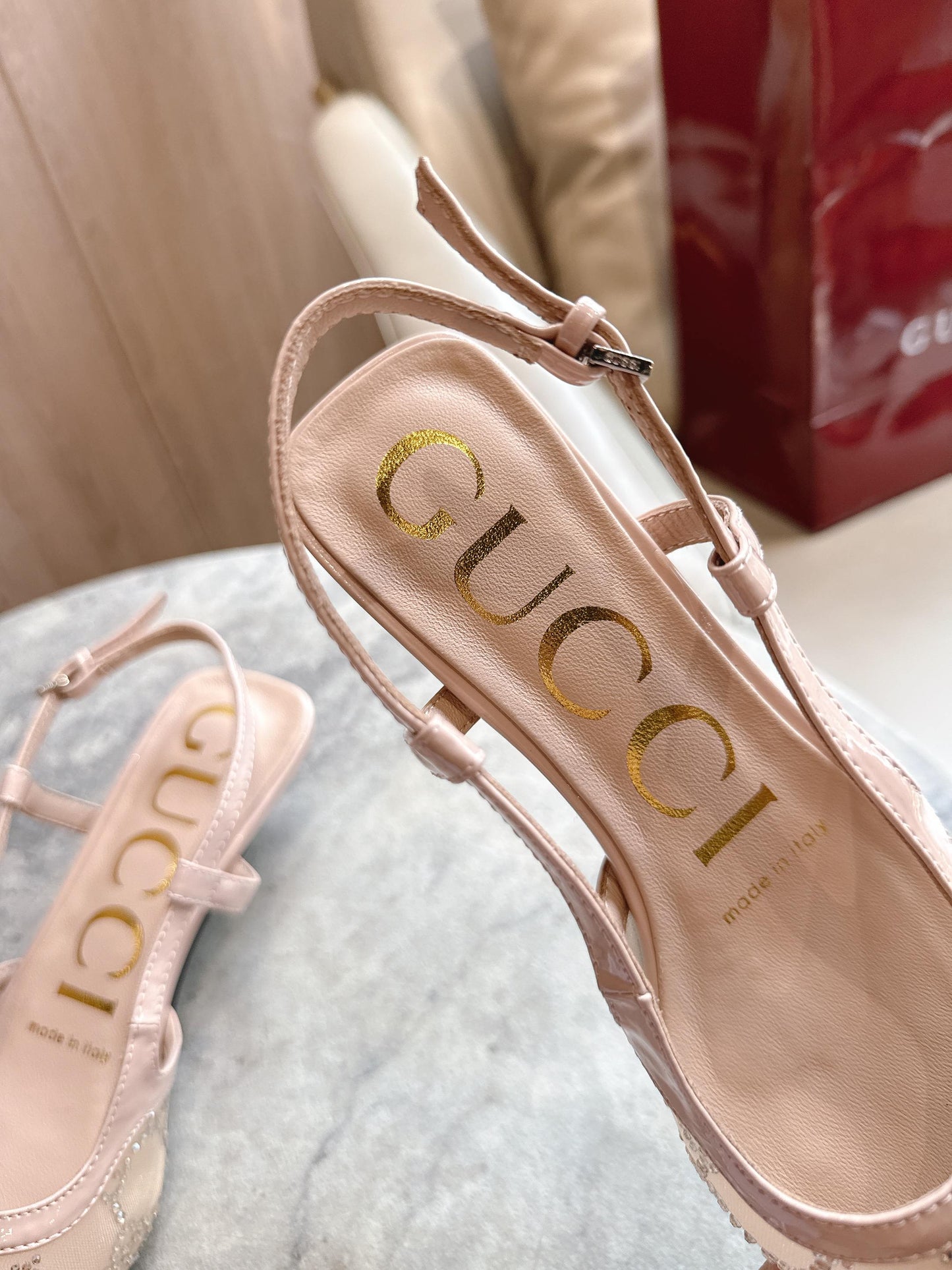 25fw  Mesh upper high heels