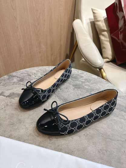 25fw Patent ballet flats