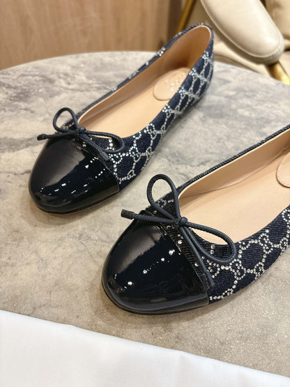 25fw Patent ballet flats