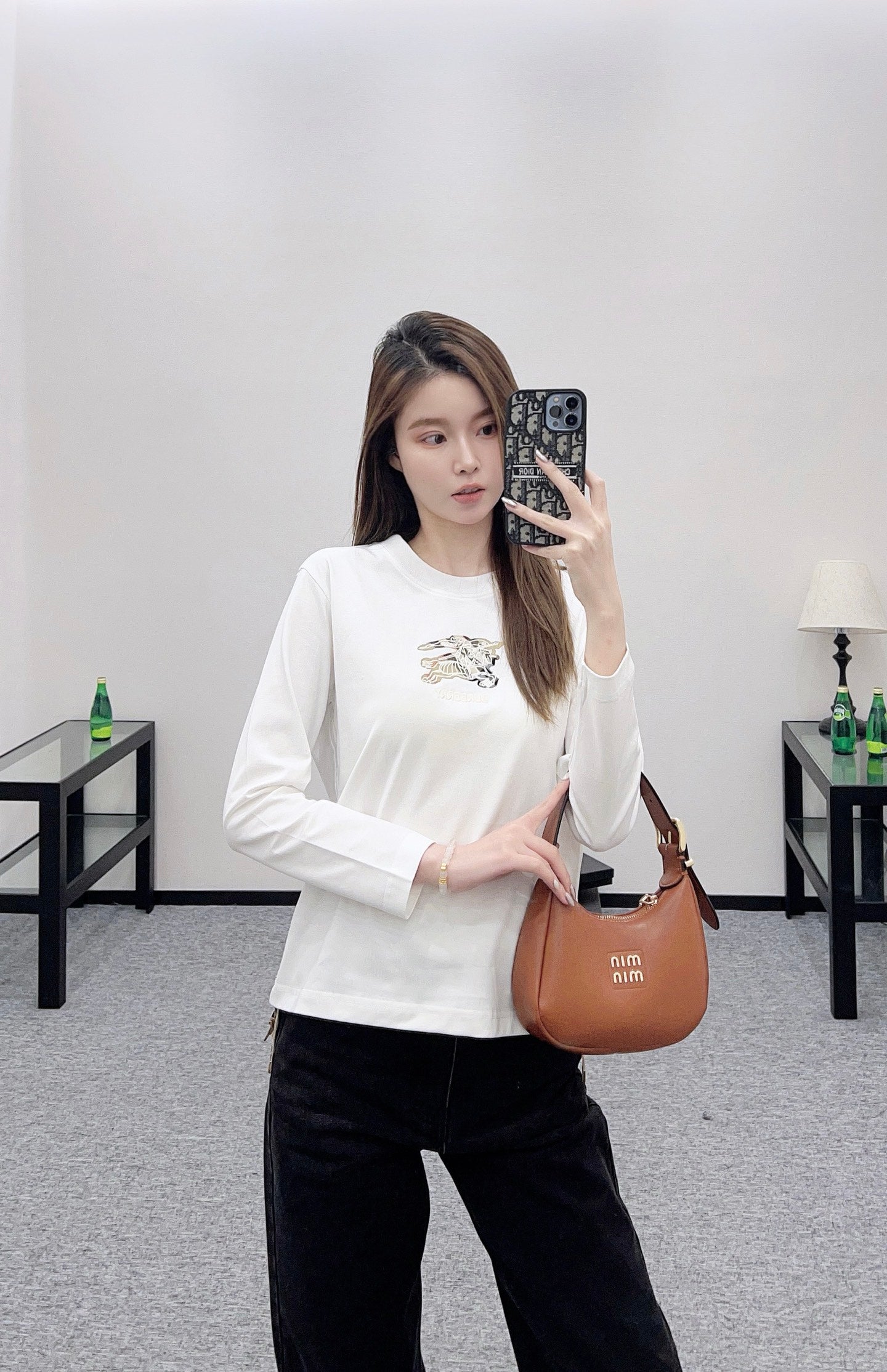 25fw Side-adjustable plaid long sleeves