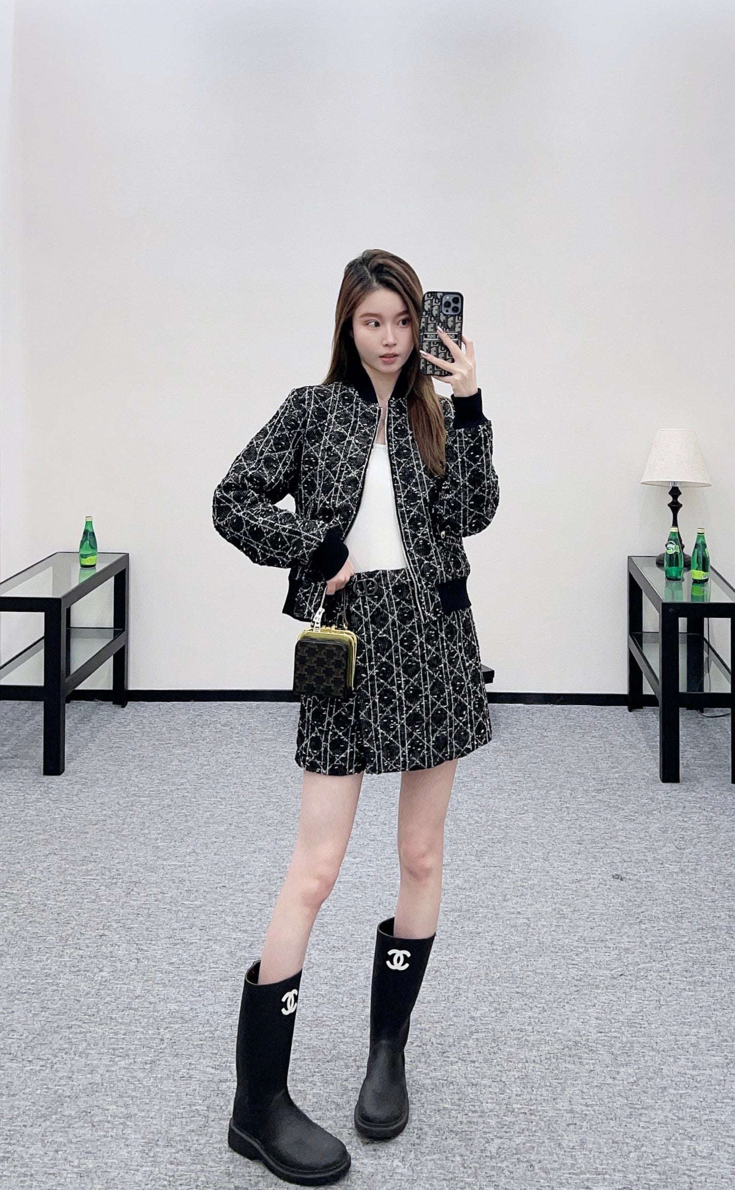 25fw Cannage coat and culottes set