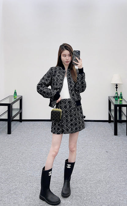 25fw Cannage coat and culottes set