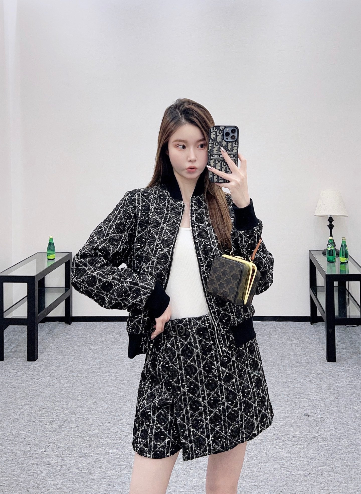 25fw Cannage coat and culottes set