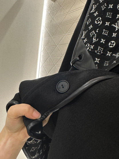 25fw Lined with printed shawl coat and skirt set