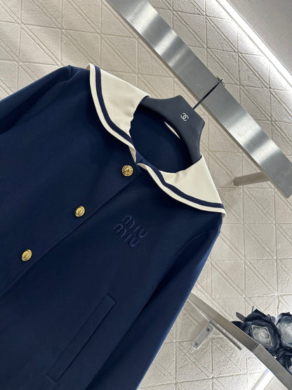 25fw Shawl Collar Jacket Pleated Skirt Suit