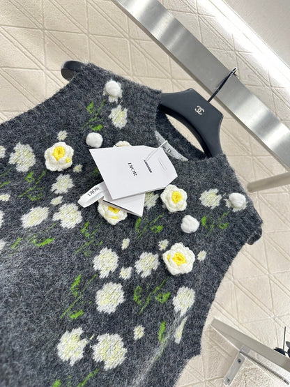 25fw 3D Crochet Knitted Vest