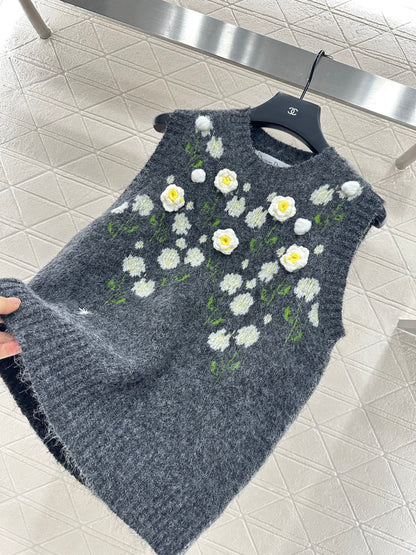 25fw 3D Crochet Knitted Vest