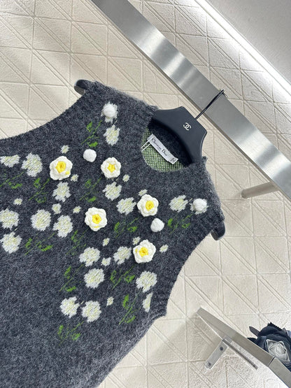 25fw 3D Crochet Knitted Vest