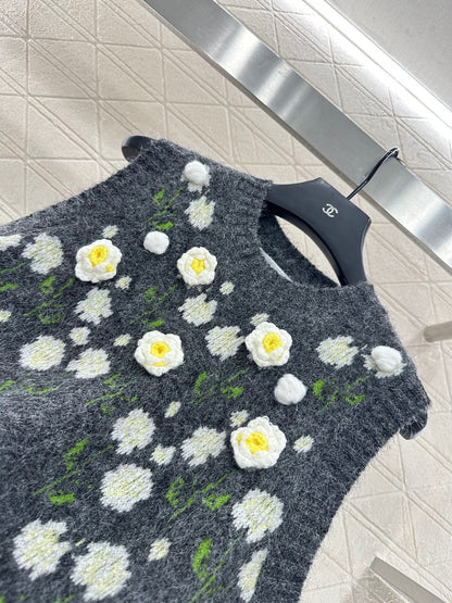 25fw 3D Crochet Knitted Vest