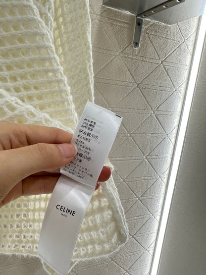 25fw Embroidered hollow hooded pullover sweater