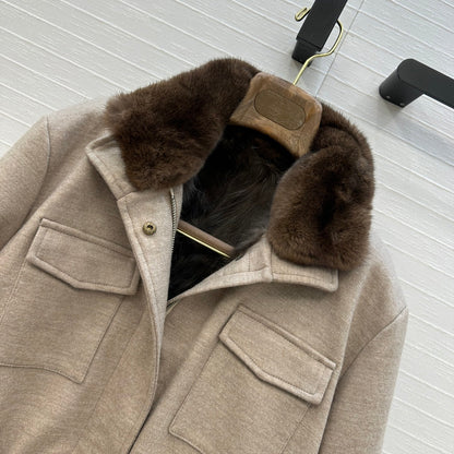 25fw mink fur jacket