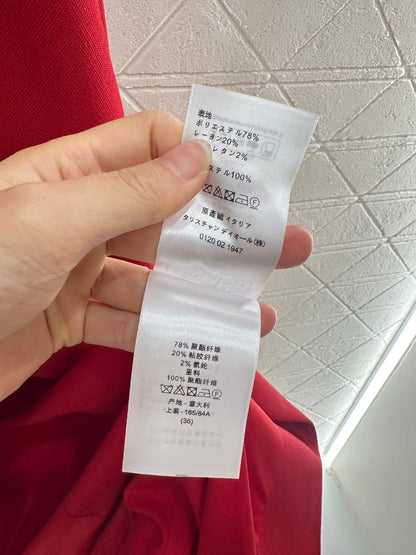 25 Belted vest dress(black/red)