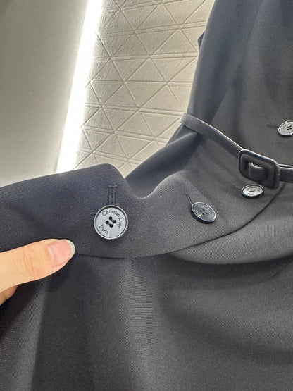 25 Belted vest dress(black/red)