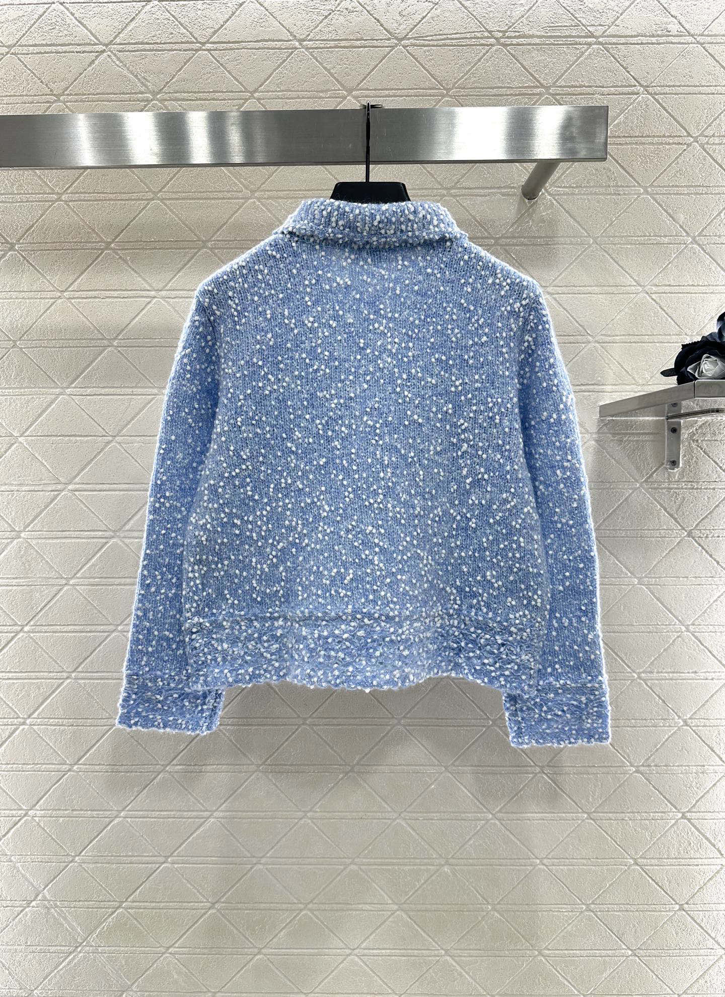 25fw Grain lace knitted cardigan and skirt set