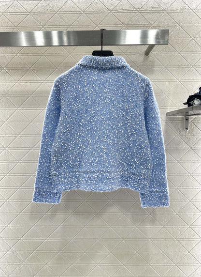 25fw Grain lace knitted cardigan and skirt set